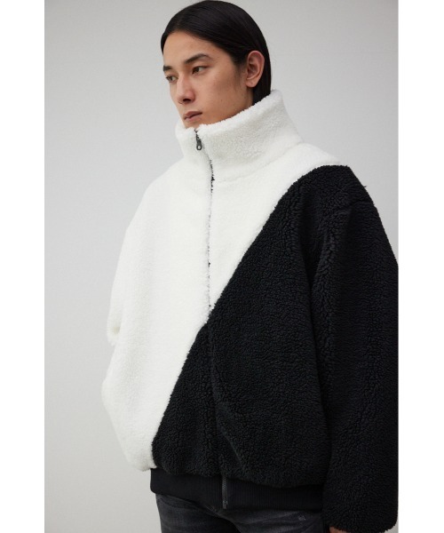 AZUL BY MOUSSY ブルゾン アウター バイカラーボアブルゾン