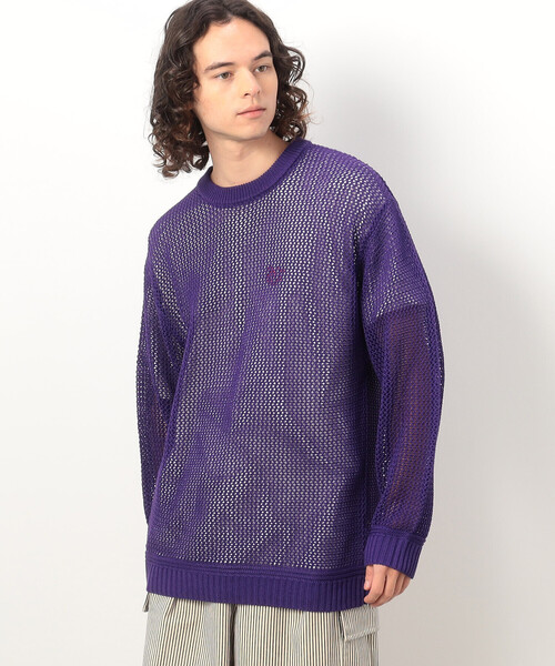 Purple&Yellow（パープルアンドイエロー） セーター ニット メッシュ 
