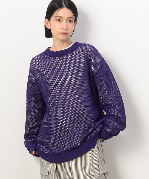 Purple&Yellow（パープルアンドイエロー） セーター ニット メッシュ