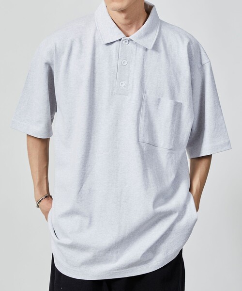 ヴィトゥエルヴ★ビッグロゴ★薄手ストレッチ★ポロシャツ【メンズ サイズXL】 Vネック ストレッチTシャツ メンズ 半袖 ティーシャツメンズ