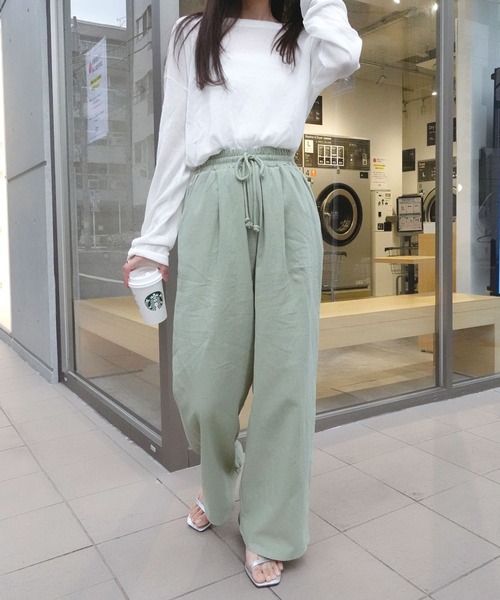 セール　susuri コットン グースパンツ ワイド ガウチョパンツ FREE 売れ筋ランキングも susuri ススリ ガウチョパンツ ワイド