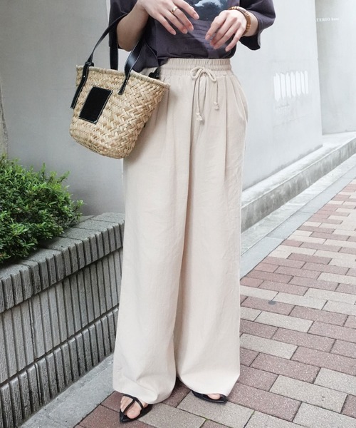 【極美品】ルネ　ガウチョパンツ　リネンライク　ワイドパンツ　2022SS　38 SENSE OF PLACE by URBAN RESEARCH パンツ 「5サイズ展開」「UR