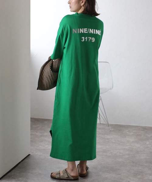 Bonjour Sagan ワンピース バックナンバープリントTシャツ