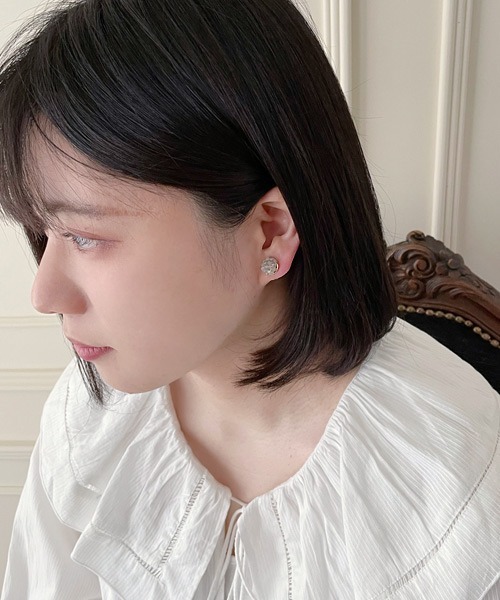 14kgfピアス＆ブレスレット＊艶色 14kgf ビックフープ+スタージルコニアピアス | gran