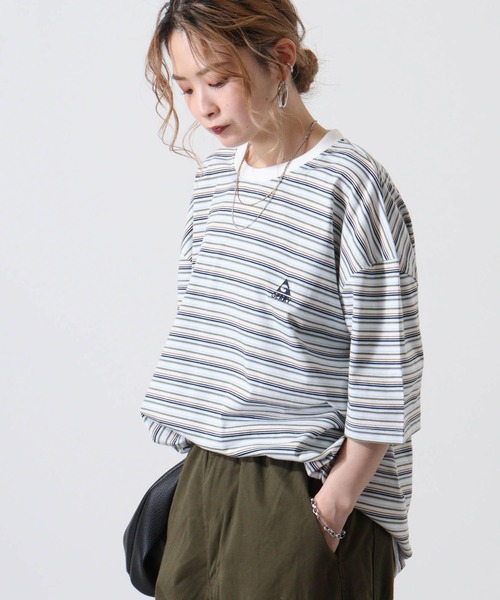 GERRY（ジェリー） tシャツ ワンポイント刺繍 ボーダー 半袖 Tシャツ