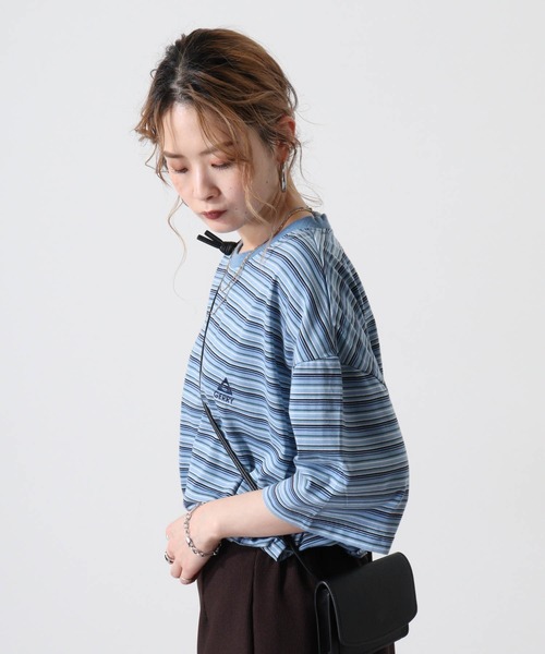 GERRY（ジェリー） tシャツ ワンポイント刺繍 ボーダー 半袖 Tシャツ