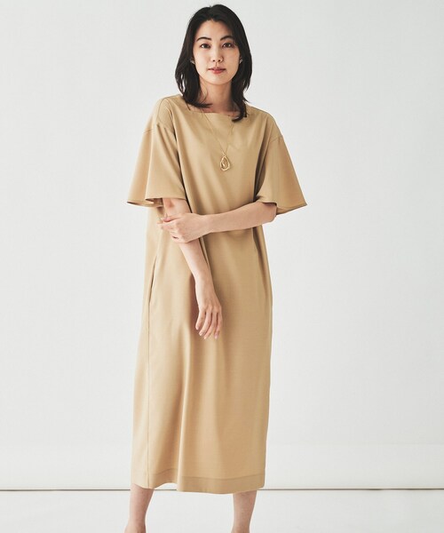 UNTITLED（アンタイトル）スエードタッチ ギャザーワンピース