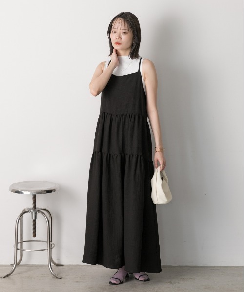 ad thie（アドティエ） ワンピース バックリボン ティアードキャミ