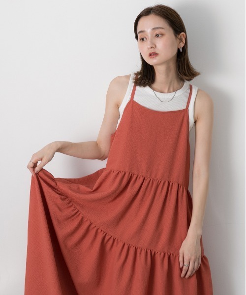 ad thie（アドティエ） ワンピース バックリボン ティアードキャミ