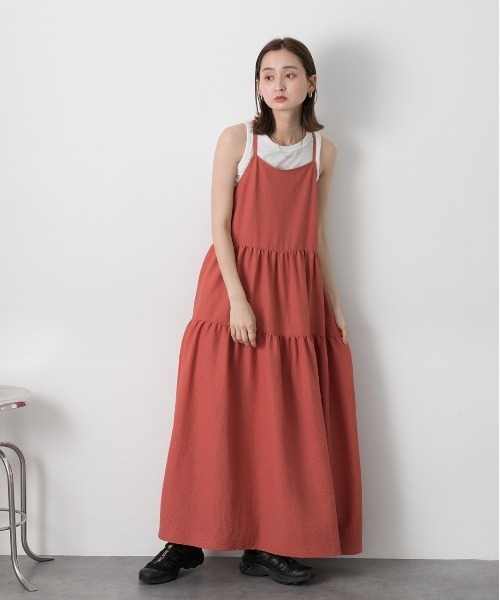 ad thie（アドティエ） ワンピース バックリボン ティアードキャミ