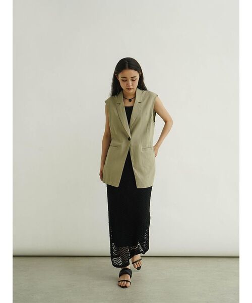 FIKA.（フィーカ） ベスト ジレ Back open gilet レディース