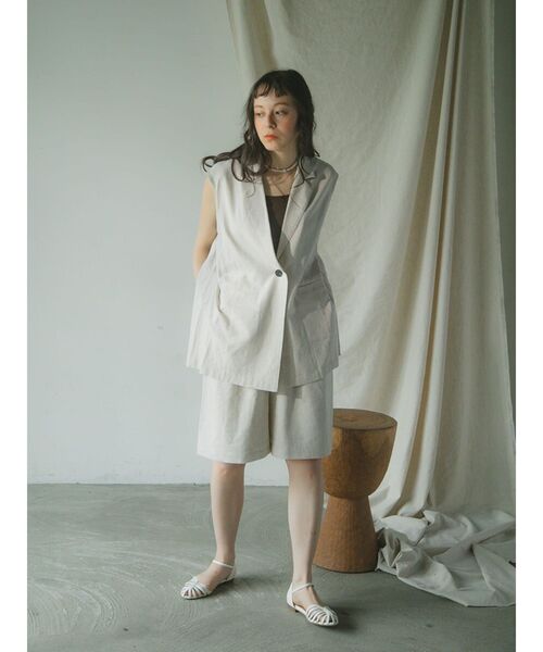 FIKA.（フィーカ） ベスト ジレ Back open gilet レディース