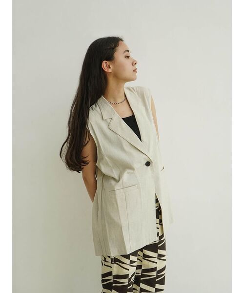 FIKA.（フィーカ） ベスト ジレ Back open gilet レディース