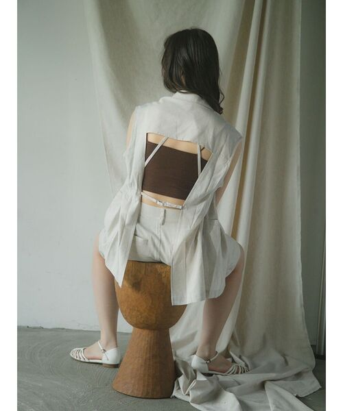 FIKA.（フィーカ） ベスト ジレ Back open gilet レディース