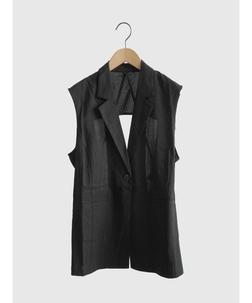FIKA.（フィーカ） ベスト ジレ Back open gilet レディース
