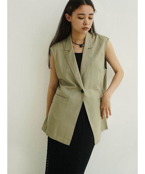 FIKA.（フィーカ） ベスト ジレ Back open gilet レディース