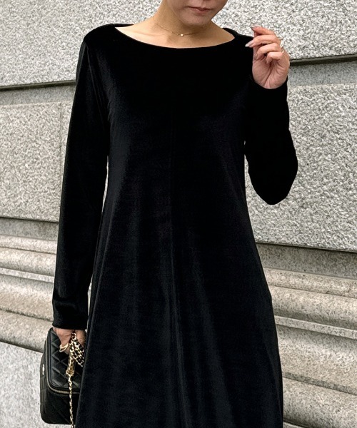 美品 INGEBORG チュールワンピース ベロア 黒 サイズ11*BD857 美品 INGEBORG チュールワンピース ベロア 黒 サイズ11*BD857