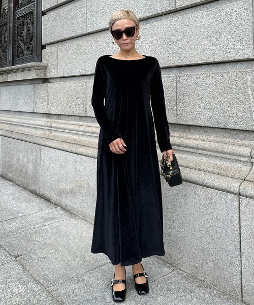 美品 INGEBORG チュールワンピース ベロア 黒 サイズ11*BD857 美品 INGEBORG チュールワンピース ベロア 黒 サイズ11*BD857