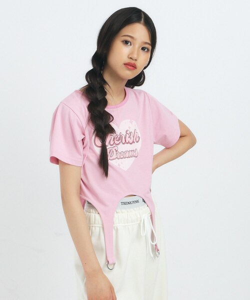 PINK-latte（ピンクラテ） tシャツ 「るーつくコラボ/ニコラ9月号掲載