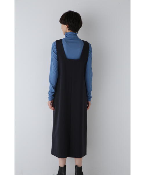 ヒューマンウーマン／定価2.8万円 快適ポンチ生地 ワンピースジャンパースカート human woman（ヒューマンウーマン） ジャンパースカート ストレッチ