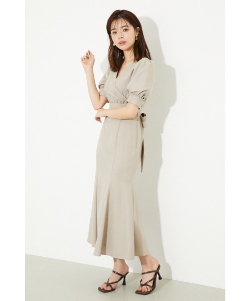 rienda（リエンダ） 半袖ワンピース SMALL イエロー レディース