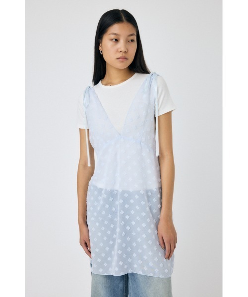 SHEER LAYERED SLIP ミニドレス　マウジー　花柄 MOUSSY（マウジー）の「SHEER LAYERED SLIP ミニドレス（ワンピース