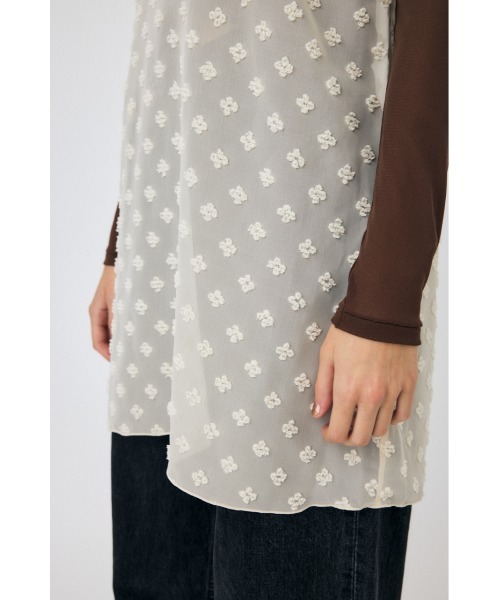 MOUSSY（マウジー） ワンピース FLOWER MOTIF SHEER ミニドレス