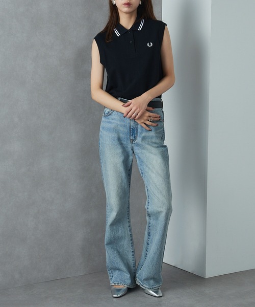 ポロシャツ ポロ The Fred Perry Shirt - G7200／ノースリーブポロシャツ レディース FRED PERRY ポロシャツ ポロ 「FRED PERRY」SLEEVELESS SHIRT