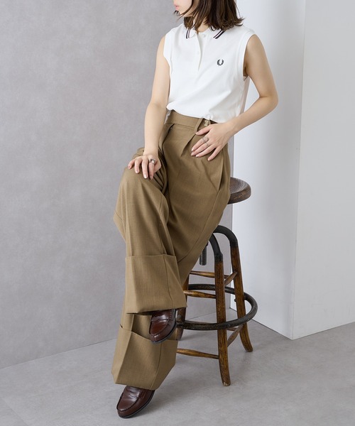 FRED PERRY ノースリーブポロシャツ UK10 G7200 1度着用 The Fred Perry Shirt - G7200／ノースリーブポロシャツ（ポロシャツ