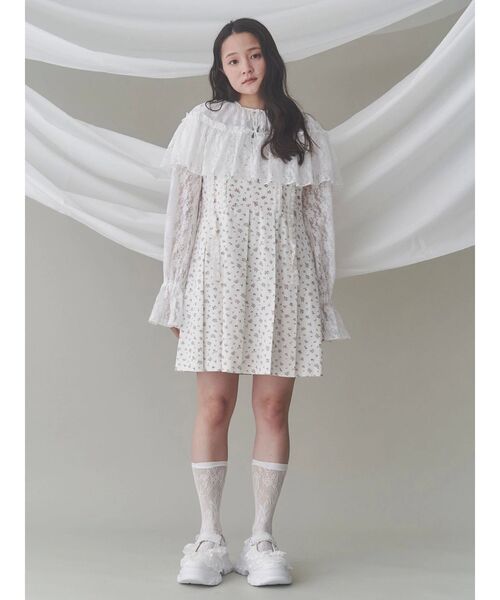 merry jenny flowerプリーツミニワンピース merry jenny ワンピース flowerプリーツミニワンピース / 花柄