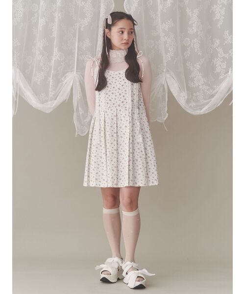 merry jenny flowerプリーツミニワンピース merry jenny ワンピース flowerプリーツミニワンピース / 花柄