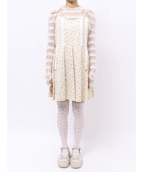 merry jenny flowerプリーツミニワンピース merry jenny ワンピース flowerプリーツミニワンピース / 花柄
