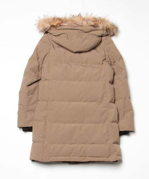 「DANTON」 ワンポイントダウンコート X-SMALL ベージュ レディース_画像2