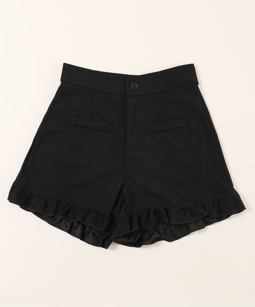 美品 archivio プリーツフリルショートパンツ 黒 サイズ40*CD817 SLY | FRILL LACE ショートパンツ (ショートパンツ ) |SHEL'TTER