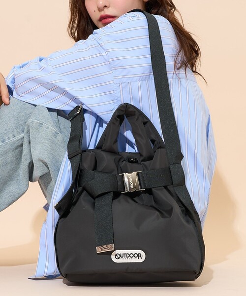 新品未使用 OUTDOOR ネイビー 別注ベルト付きパデッドトートバッグ OUTDOOR PRODUCTS トートバッグ × PUBLUX/アウトドアプロダクツ