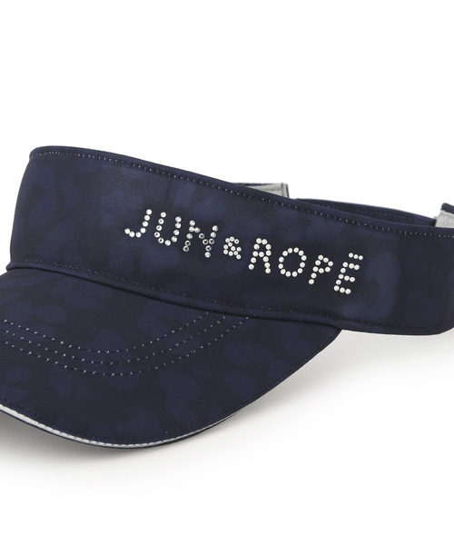 韓国限定品 ブランド　Fair Liar サンバイザー 未使用品 JUN&ROPE' サンバイザー アニマル柄ラインストーンバイザー