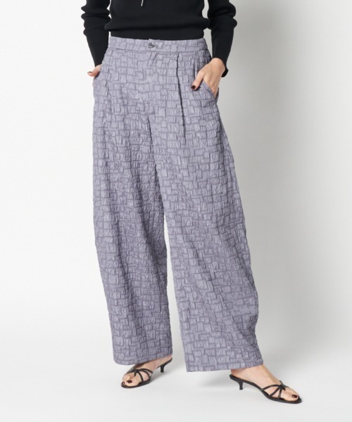 HELIOPOLE（エリオポール） パンツ JACQUARD CURVY PANTS レディース 