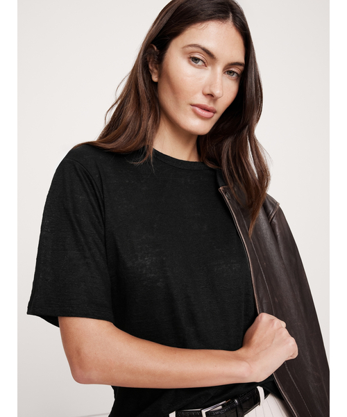tシャツ リラックス リネン Tシャツ レディース