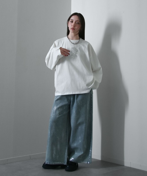 Nilway（ニルウェイ） tシャツ 「25AW」 花柄 ワンポイント センター