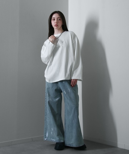Nilway（ニルウェイ） tシャツ 「25AW」 花柄 ワンポイント センター