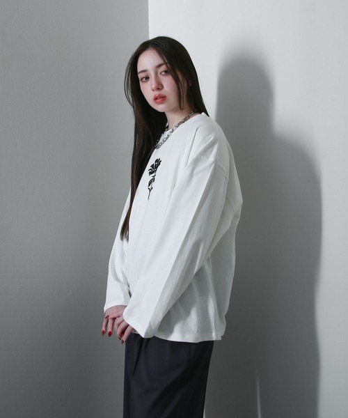 Nilway（ニルウェイ） tシャツ 「25AW」 花柄 ワンポイント センター