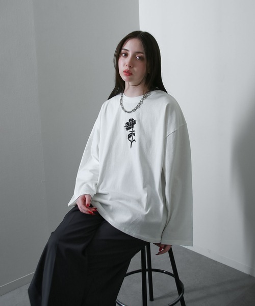 Nilway（ニルウェイ） tシャツ 「25AW」 花柄 ワンポイント センター