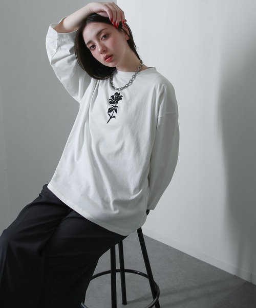 Nilway（ニルウェイ） tシャツ 「25AW」 花柄 ワンポイント センター