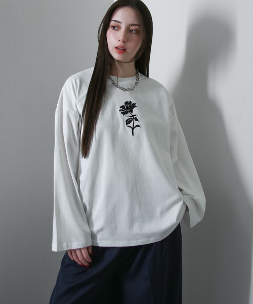 Nilway（ニルウェイ） tシャツ 「25AW」 花柄 ワンポイント センター