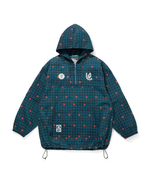 ICECREAM フード付きダウンジャケット ICECREAM マウンテンパーカー ウインドブレーカー WAFFLE 2WAY