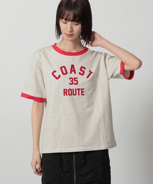 LAKOLE（ラコレ） tシャツ 半袖 リンガーロゴTEE / 324529 レディース 