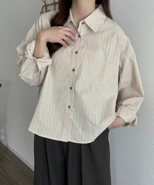 Cham. ブラウス シャツ シアーオーバーシャツ レディース : ZOZOTOWN 