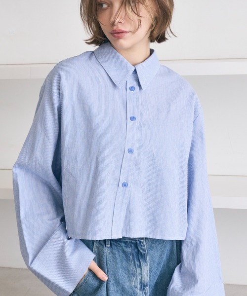 ラスト1点　perna スタンドカラーブラウス PERNA（ペルナ）の「スタンドカラーブラウス（シャツ/ブラウス）」 - WEAR