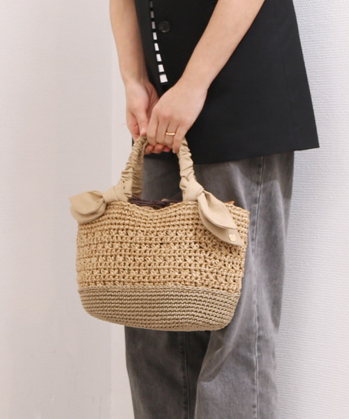 cache トートバッグ カシュカシュ cachecache / 下がりリボン