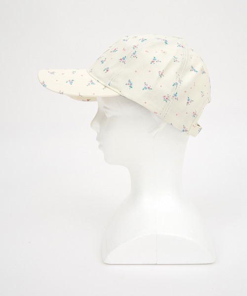 キャップ 帽子 an meets zakka ロゴ刺繍花柄コットンローキャップ